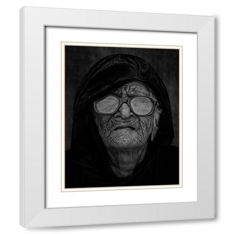 Grandma White Modern Wood Framed Art Print with Double Matting by Nayyer Reza, Sayyed