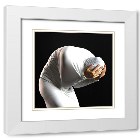 Desperation White Modern Wood Framed Art Print with Double Matting by Rabinovitz, Itzik