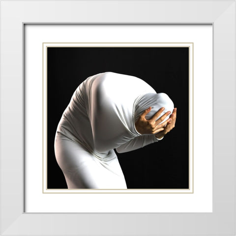 Desperation White Modern Wood Framed Art Print with Double Matting by Rabinovitz, Itzik