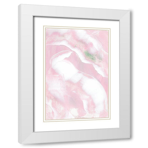 Pink and Soft White Modern Wood Framed Art Print with Double Matting by Sawall, Anastasia