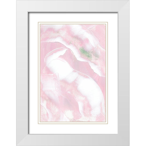 Pink and Soft White Modern Wood Framed Art Print with Double Matting by Sawall, Anastasia