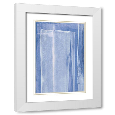 Happiness is Blue White Modern Wood Framed Art Print with Double Matting by Sawall, Anastasia