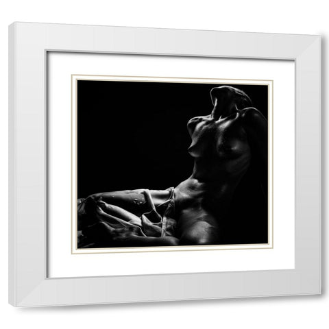 Wet Clothes White Modern Wood Framed Art Print with Double Matting by Valevicius, Aurimas