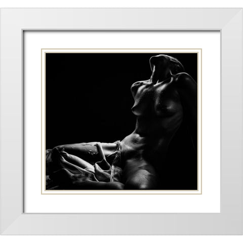 Wet Clothes White Modern Wood Framed Art Print with Double Matting by Valevicius, Aurimas