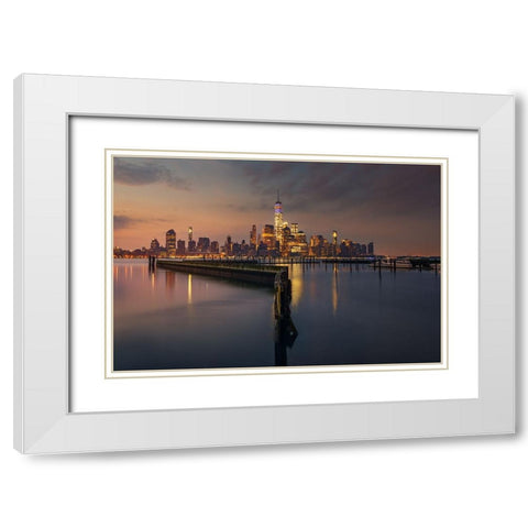Z White Modern Wood Framed Art Print with Double Matting by Martin Castan, David