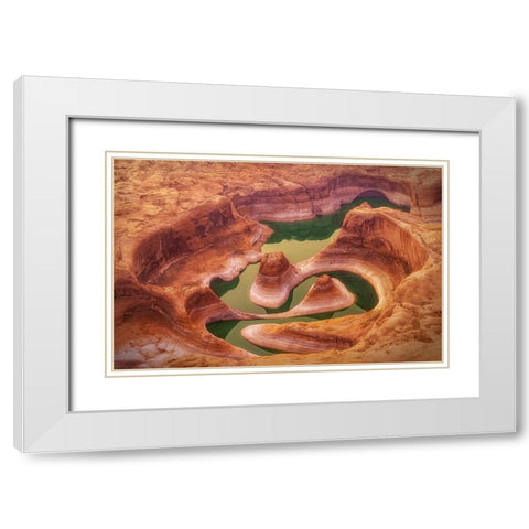 Reflection Canyon White Modern Wood Framed Art Print with Double Matting by D. Tang, Lisa