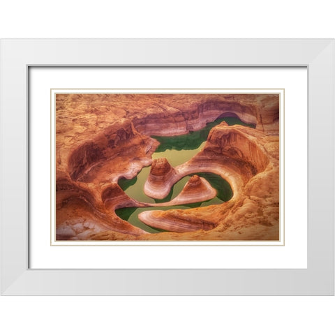 Reflection Canyon White Modern Wood Framed Art Print with Double Matting by D. Tang, Lisa