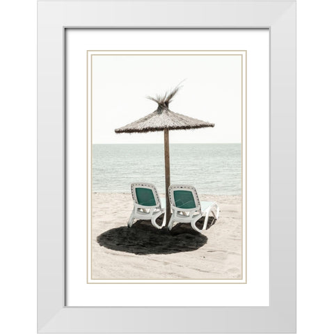 Solaris 02 White Modern Wood Framed Art Print with Double Matting by 1x Studio III