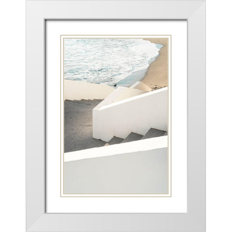 Solaris 11 White Modern Wood Framed Art Print with Double Matting by 1x Studio III