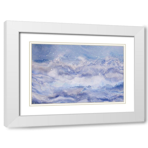 Crystallized Lilac White Modern Wood Framed Art Print with Double Matting by Uplusmestudio