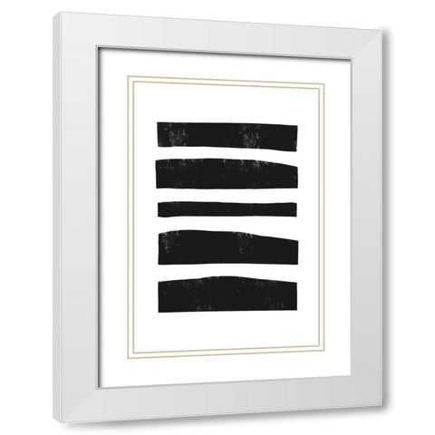 Traces Of Life White Modern Wood Framed Art Print with Double Matting by Uplusmestudio