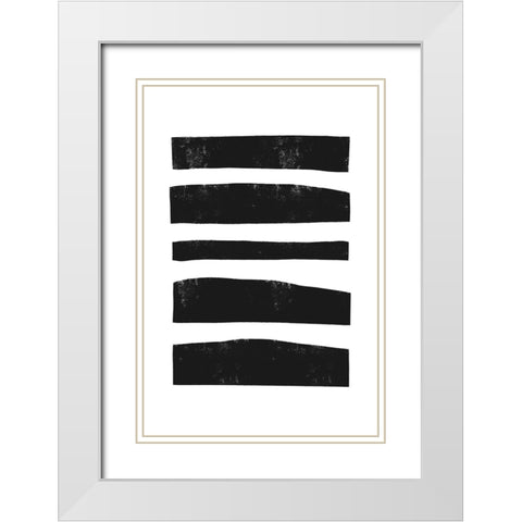 Traces Of Life White Modern Wood Framed Art Print with Double Matting by Uplusmestudio