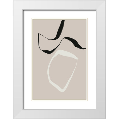 Simply Here White Modern Wood Framed Art Print with Double Matting by Uplusmestudio