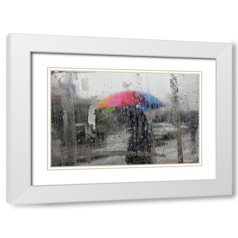 november passengers White Modern Wood Framed Art Print with Double Matting by Gabor, Nicoleta