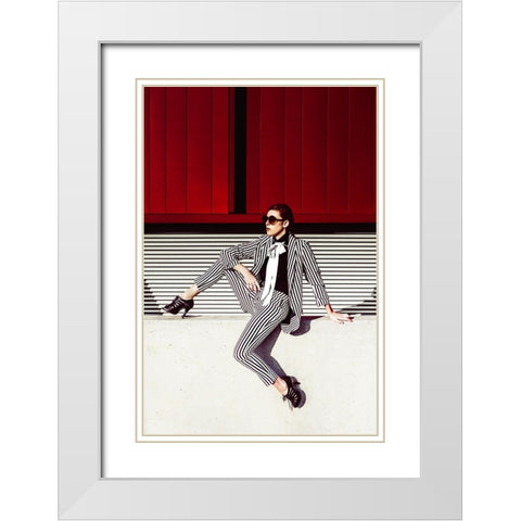 There Is Geometry In The Humming Of The Strings White Modern Wood Framed Art Print with Double Matting by Bolgov (Axe), Ruslan