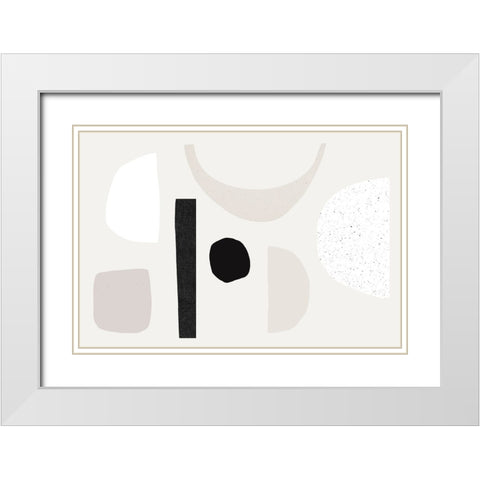 Set Of Shapes White Modern Wood Framed Art Print with Double Matting by Uplusmestudio