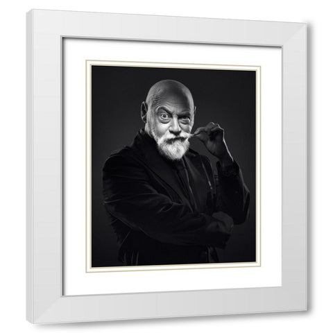 Daniel White Modern Wood Framed Art Print with Double Matting by Denis