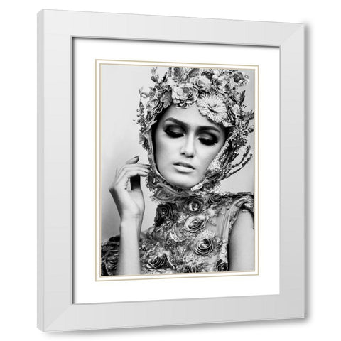 Someone you loved White Modern Wood Framed Art Print with Double Matting by Lagaa, Kahar