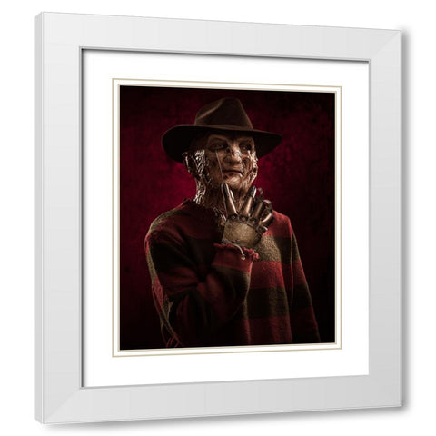 Freddy Portrait 2 White Modern Wood Framed Art Print with Double Matting by Damsten, Petri