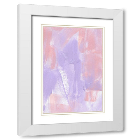 Purple In Pink White Modern Wood Framed Art Print with Double Matting by Uplusmestudio