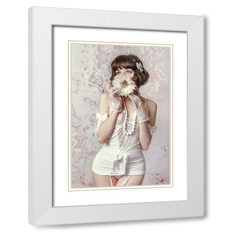 Sweet will be the flower White Modern Wood Framed Art Print with Double Matting by Bolgov (Axe), Ruslan