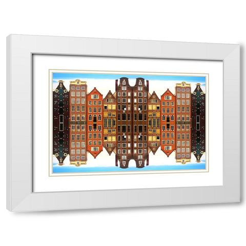 Amsterdam 50 White Modern Wood Framed Art Print with Double Matting by Shrayer, Igor