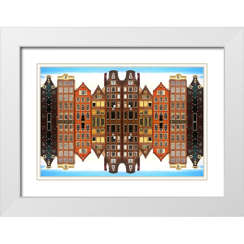 Amsterdam 50 White Modern Wood Framed Art Print with Double Matting by Shrayer, Igor
