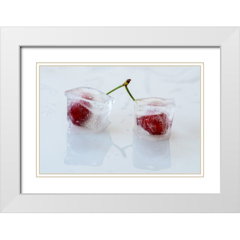 Together... White Modern Wood Framed Art Print with Double Matting by Borza, Melinda