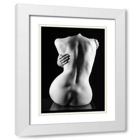Torso White Modern Wood Framed Art Print with Double Matting by Weiss, Konstantin