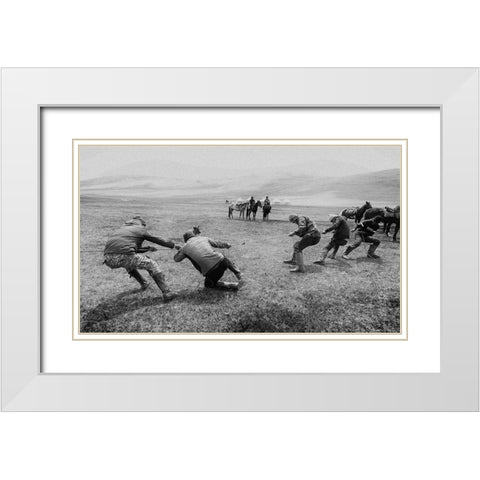 Nomad Games - 1574 White Modern Wood Framed Art Print with Double Matting by Garik