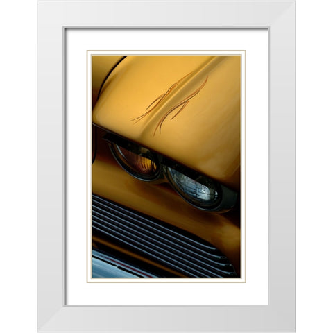 Tiger Eye White Modern Wood Framed Art Print with Double Matting by Peach, Don