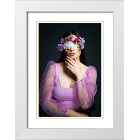 Everyone has a wish White Modern Wood Framed Art Print with Double Matting by Kazamil, Farid
