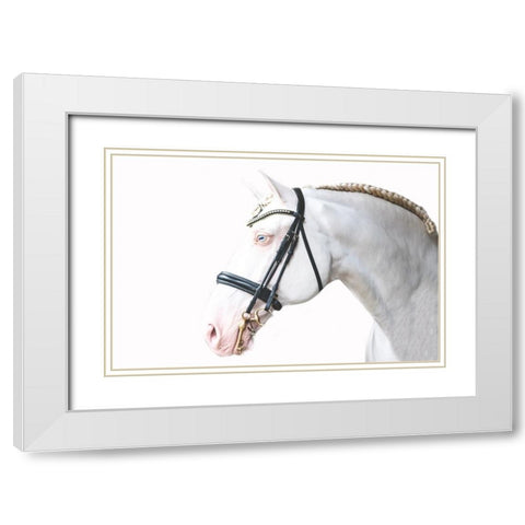 Dressed in white White Modern Wood Framed Art Print with Double Matting by De Vasconcelos, Sofia