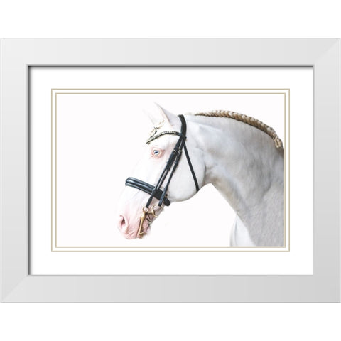 Dressed in white White Modern Wood Framed Art Print with Double Matting by De Vasconcelos, Sofia