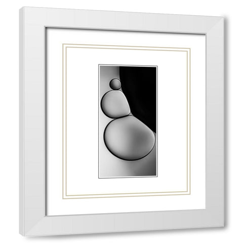 Untitled White Modern Wood Framed Art Print with Double Matting by Pandya, Hardik