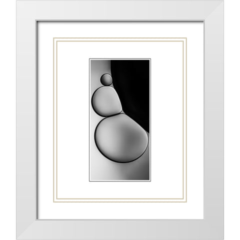 Untitled White Modern Wood Framed Art Print with Double Matting by Pandya, Hardik