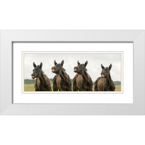 Say cheese White Modern Wood Framed Art Print with Double Matting by Weerink, Celine
