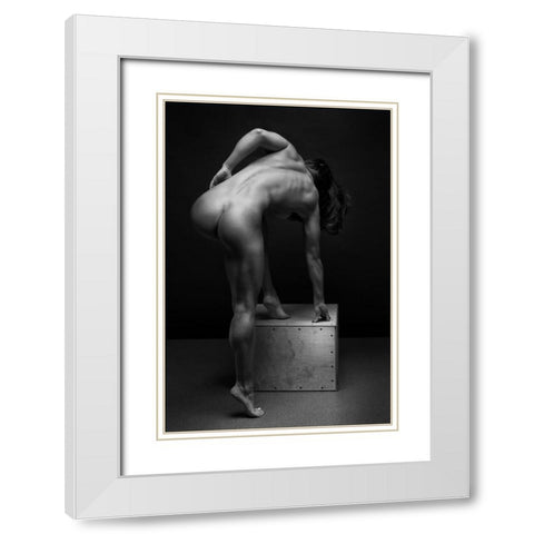 Bodyscape White Modern Wood Framed Art Print with Double Matting by Belovodchenko, Anton