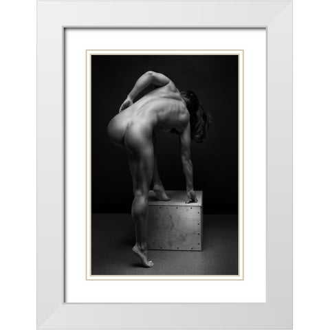 Bodyscape White Modern Wood Framed Art Print with Double Matting by Belovodchenko, Anton