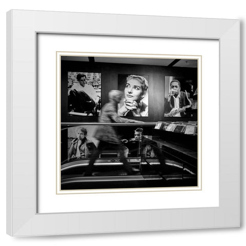 The Wall Of Fame White Modern Wood Framed Art Print with Double Matting by Parola, Roberto