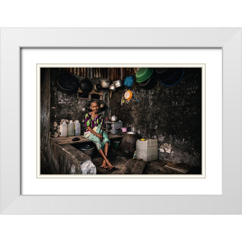 Komodo Lifestyle White Modern Wood Framed Art Print with Double Matting by Tagliarino, Marco