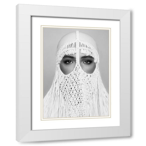 arabic White Modern Wood Framed Art Print with Double Matting by Hamidnezhad, Amin