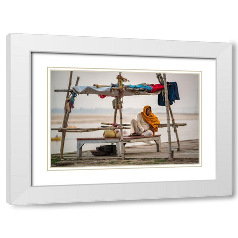 Shelter White Modern Wood Framed Art Print with Double Matting by Riml, Ludwig