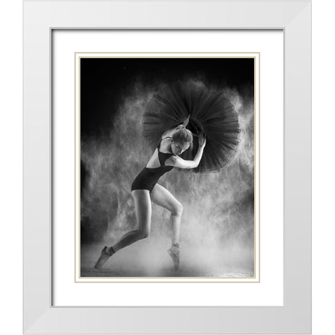 Fight 1 White Modern Wood Framed Art Print with Double Matting by Muliani Hartojo, Angela