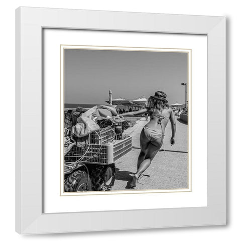 Untitled White Modern Wood Framed Art Print with Double Matting by Zyfeller