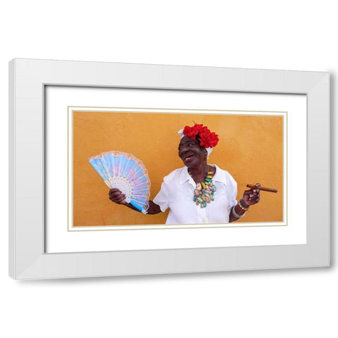 Havana Bride1 White Modern Wood Framed Art Print with Double Matting by Creativeartsolution, Khoshro