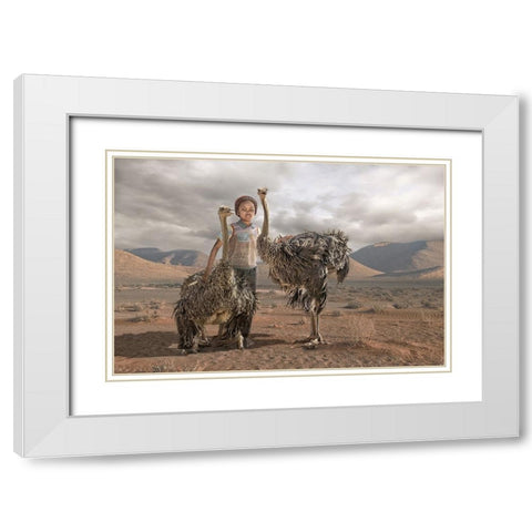 Ostrichboy White Modern Wood Framed Art Print with Double Matting by Egger, Marcel