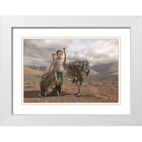 Ostrichboy White Modern Wood Framed Art Print with Double Matting by Egger, Marcel
