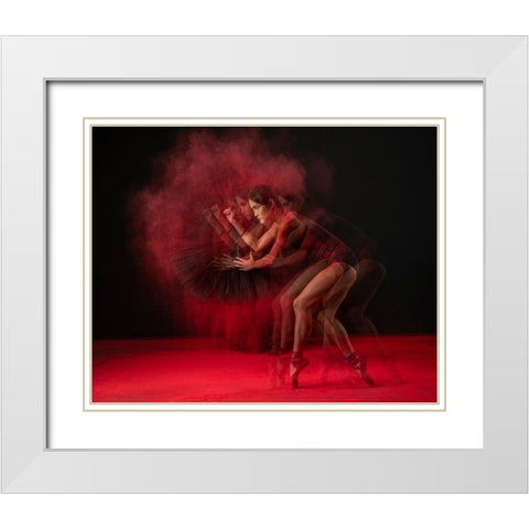 The Red Run White Modern Wood Framed Art Print with Double Matting by Setiadi, Ajar