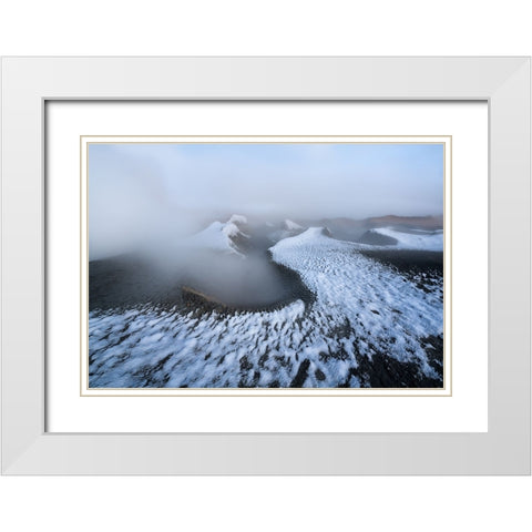 Gaysers Of Sol De Manana-BolIVia White Modern Wood Framed Art Print with Double Matting by Db, Yy